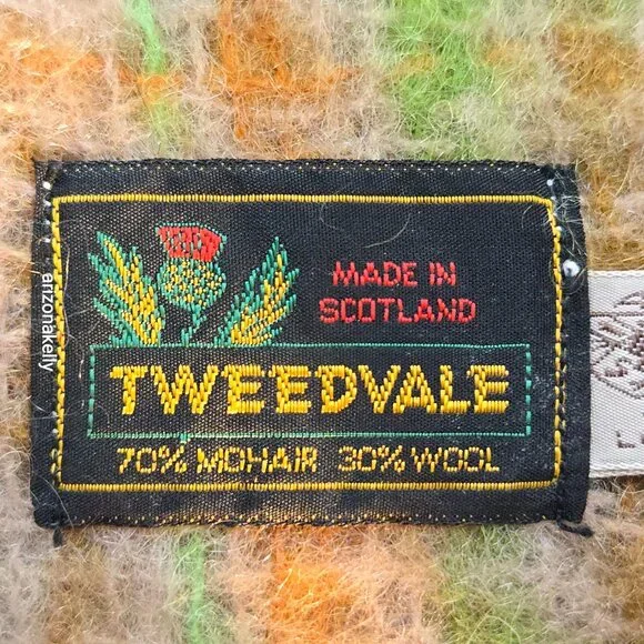 Vintage PERFECT Mohair Wool Scarf Retro London Bermuda - Picture 4 of 10